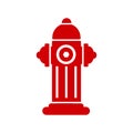 Red fire hydrant icon isolated Ã¢â¬â vector Royalty Free Stock Photo